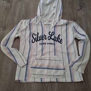 Silver lake sand dunes michigan pastel  Hooded beach sweatshirt Size medium